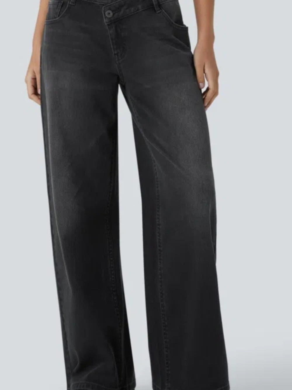 Halara Wide Leg Flex Women's Jeans - Black Xl Petite